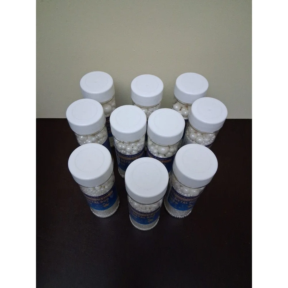Sprinkles for Cake Decorating, White Pearl Sprinkles Sizes Mix for Cake 10 Pcs